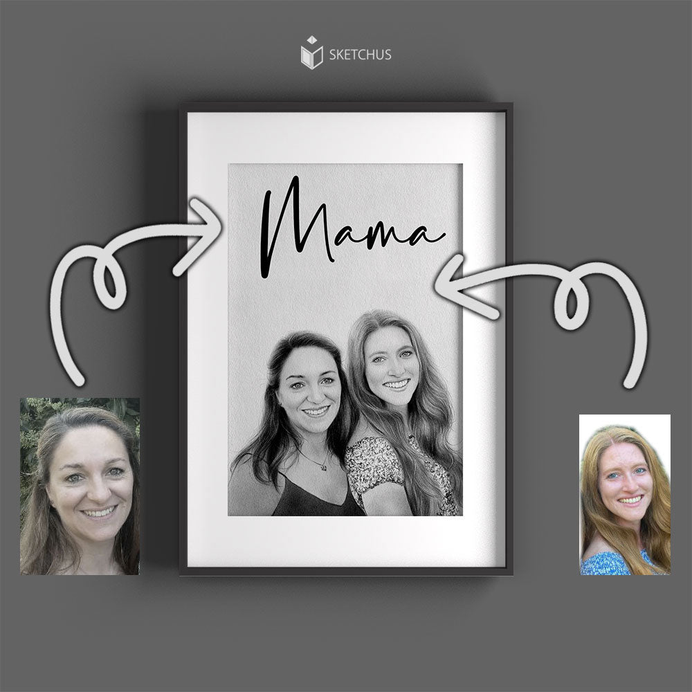 Custom Portrait From Photo - Pencil, Watercolors or Colored Pencil Drawings
